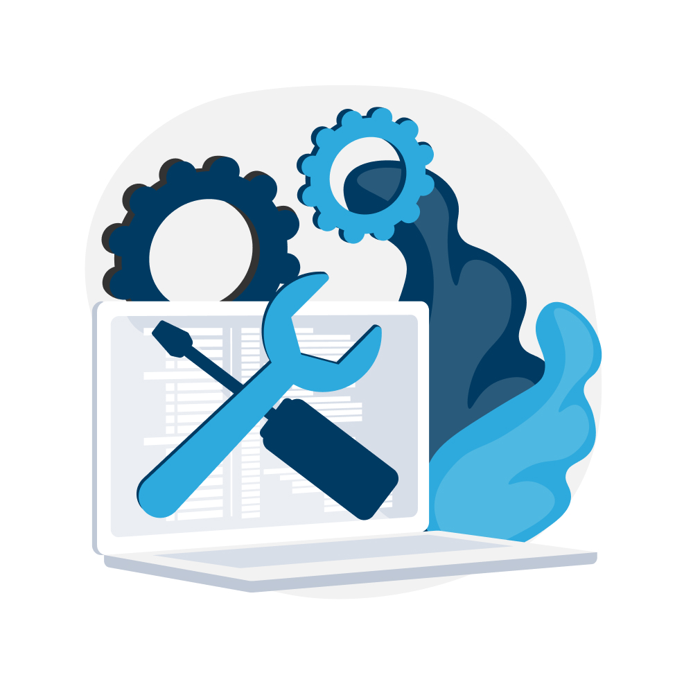 Illustartion zu Installation und EInrichtung eines Arbeitsplatzes von der Wyna-Informatik in Unterkulm