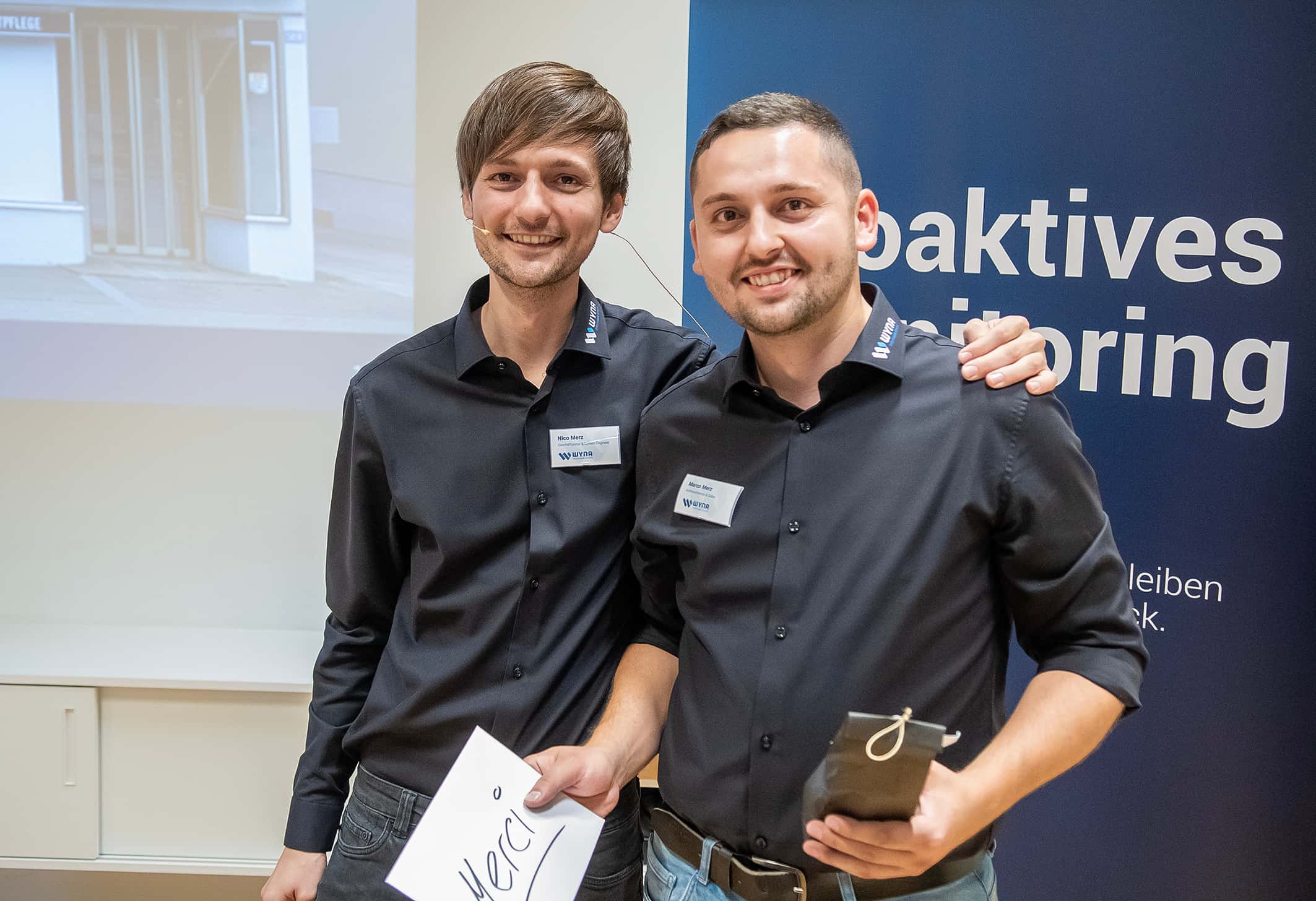 Geschäftsführer Nico Merz und Marco Merz von Wyna Informatik in Unterkulm